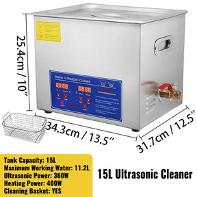 VEVOR 1.3L 2L 3L 6L 10L 15L 22L 30L Ultrasonic Cleaner Lave-Dishes Portable Washing Machine Diswasher Ultrasound Home Appliances