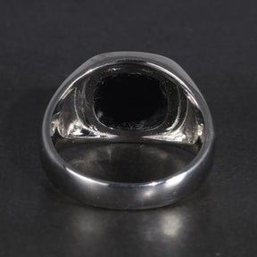 Real Pure Silver Turkish Rings with Onyx Stones Best Price in Men Jewerly - 2023