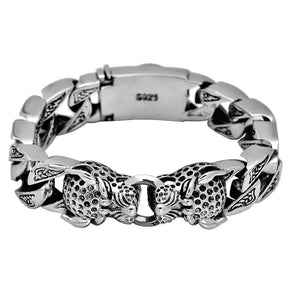 Leopard Horsetail Men's Silver Bracelet Best Price in Men Jewerly - 2023