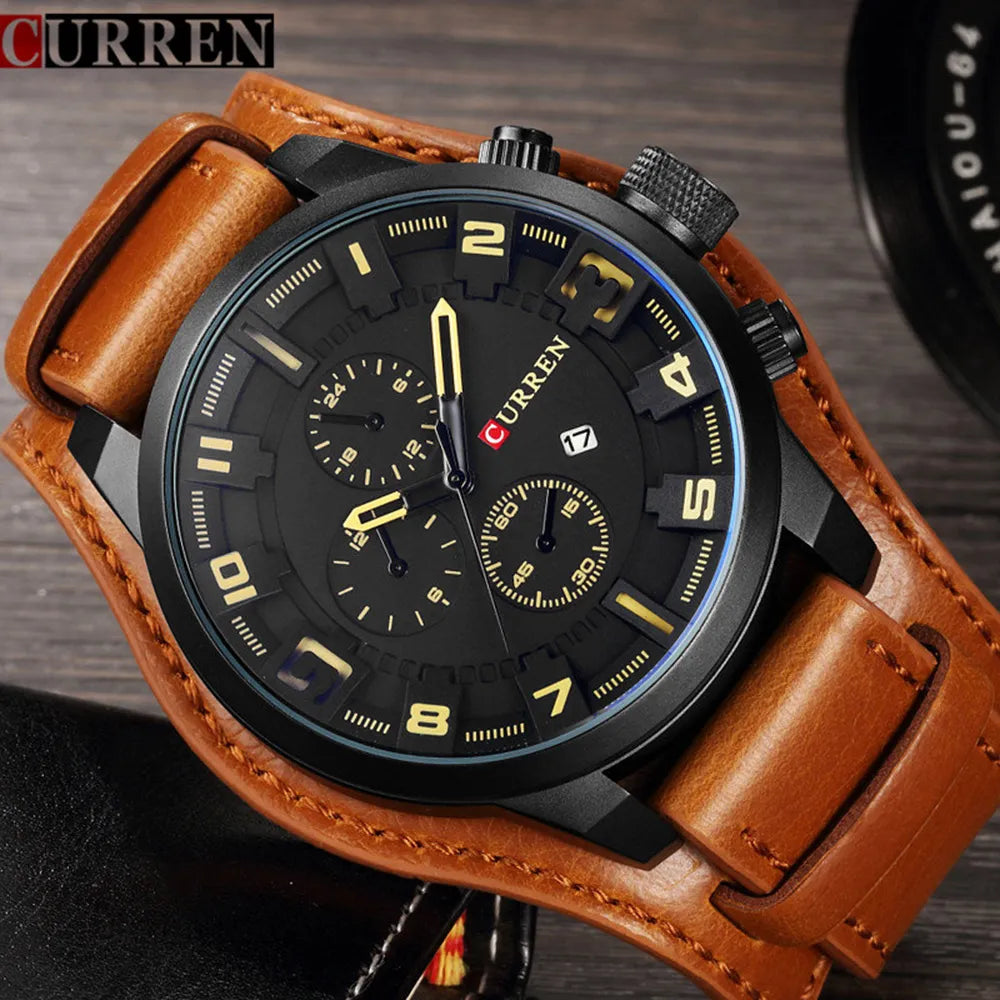 CURREN Men's Watch Luxury Fashion Business Quartz Date Waterproof Best Price in Men Jewerly - 2023