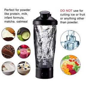 Electric Protein Shaker Bottle, USB Rechargeable Blender Bottles, BPA Free, Tritan Portable Blender Cup, 650ml