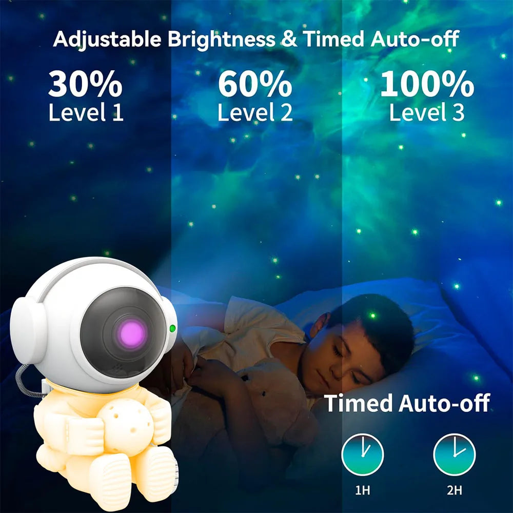 Robot Starry Sky Galaxy Projector Night Light USB LED Star Desk Lamps Romantic Projection Atmosphere Lamp For Room Decor Gifts