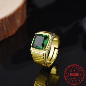 HOYON 14K Gold Ring with Emerald for Men Best Price in Men Jewerly - 2023