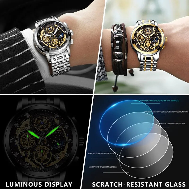 ZUNPAI Original Stainless Steel Quartz Watch for Men Best Price in Men Jewerly - 2023