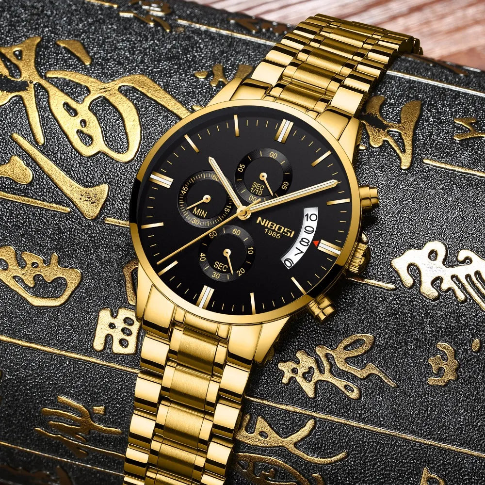 NIBOSI Luxury Men's Quartz Watch Best Price in Men Jewerly - 2023