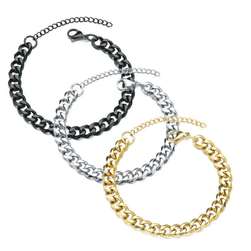 2023 Trendy Cuban Bracelet with Stainless Steel Chain for Men Best Price in Men Jewerly - 2023