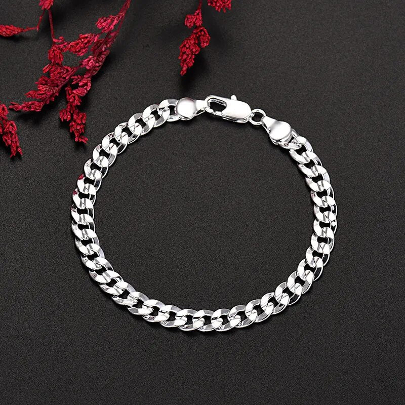 925 Sterling Silver 7MM Chain Jewelry Set for Men Best Price in Men Jewerly - 2023