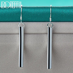 DOTEFFIL Earrings 925 Sterling Silver Square Pillar for Men Best Price in Men Jewerly - 2025