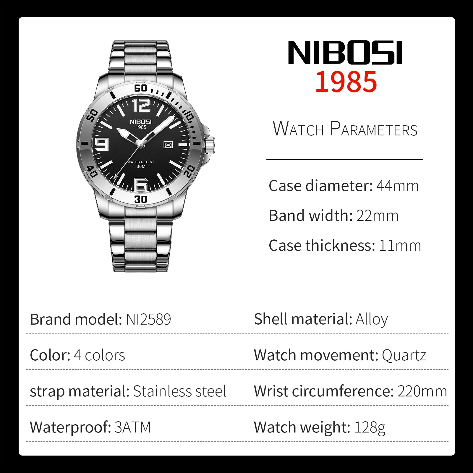 NIBOSI 2023 Luxury Business Luminous Watch Best Price in Men Jewerly - 2023