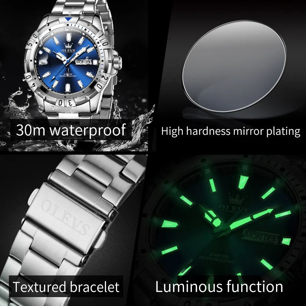 OLEVS Classic Waterproof Luminous Watch Best Price in Men Jewerly - 2023