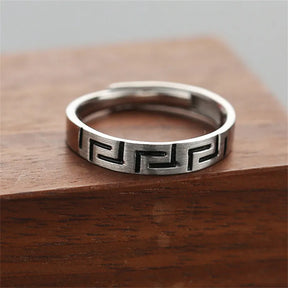 925 Sterling Silver Lines Geometry Ring for Men Best Price in Men Jewerly - 2023