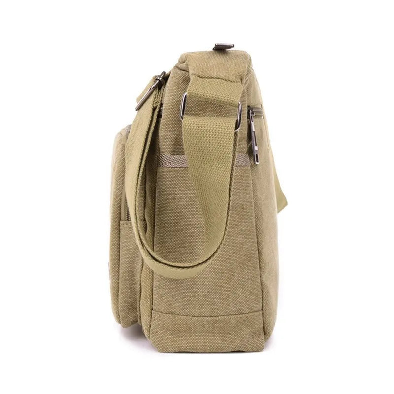 Canvas Shoulder Bag Retro Multi-Layered Casual for Men Best Price in Men Jewerly - 2023