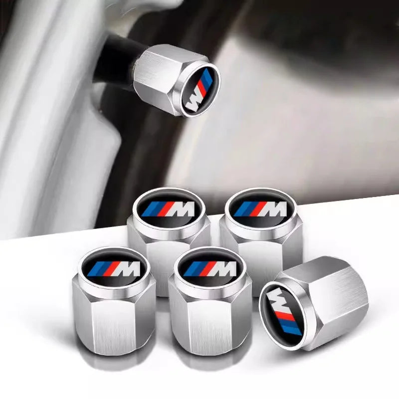 5PCS Car Wheel Tire Valve Cap Tyre Stem Cover For BMW 1 3 5 7 Series M Performance X1 X3 X4 X5 F10 F15 F16 F20 F30 M3 M4 E34 E46