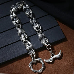 Domineering Bracelet S925 Silver Dragon Claw Vajra Pestle for Men Best Price in Men Jewerly - 2023