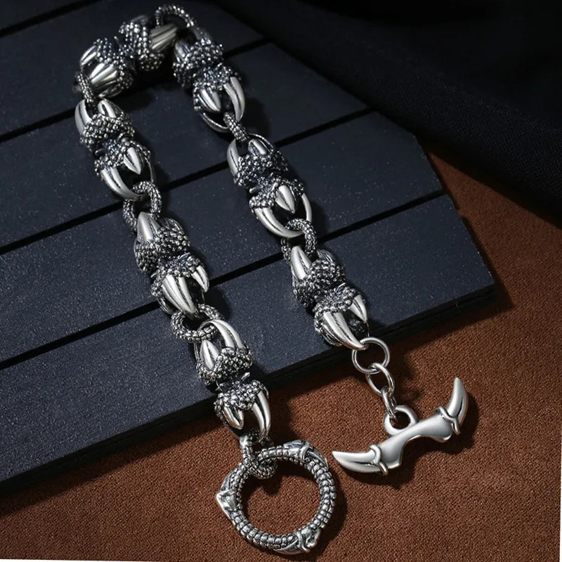 Domineering Bracelet S925 Silver Dragon Claw Vajra Pestle for Men Best Price in Men Jewerly - 2023