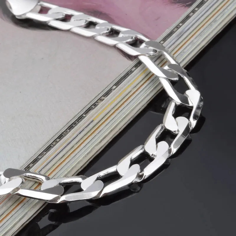 925 Sterling Silver Sideways Bracelet for Men Best Price in Men Jewerly - 2023