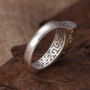 Vintage 925 Sterling Silver Rotating Bead Buddhist Ring for Men Best Price in Men Jewerly - 2023