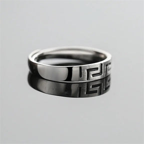 925 Sterling Silver Lines Geometry Ring for Men Best Price in Men Jewerly - 2023