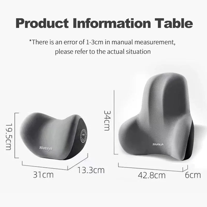 Car Neck Pillow Protective Lumbar Back Support Breathable Memory Foam Car Headrest Cushion Relieve Stress Car Seat Pillow