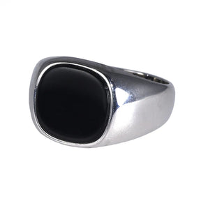 Real Pure Silver Turkish Rings with Onyx Stones Best Price in Men Jewerly - 2023