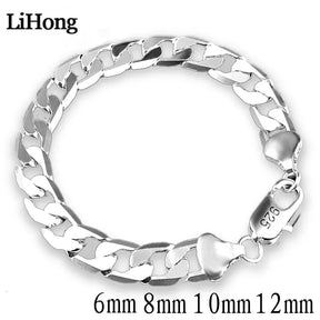 925 Sterling Silver Sideways Bracelet for Men Best Price in Men Jewerly - 2023