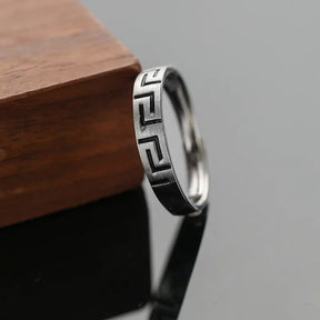 925 Sterling Silver Lines Geometry Ring for Men Best Price in Men Jewerly - 2023