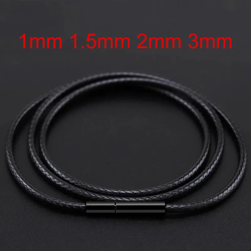 Black Leather Chain Necklace for Men Best Price in Men Jewerly - 2023