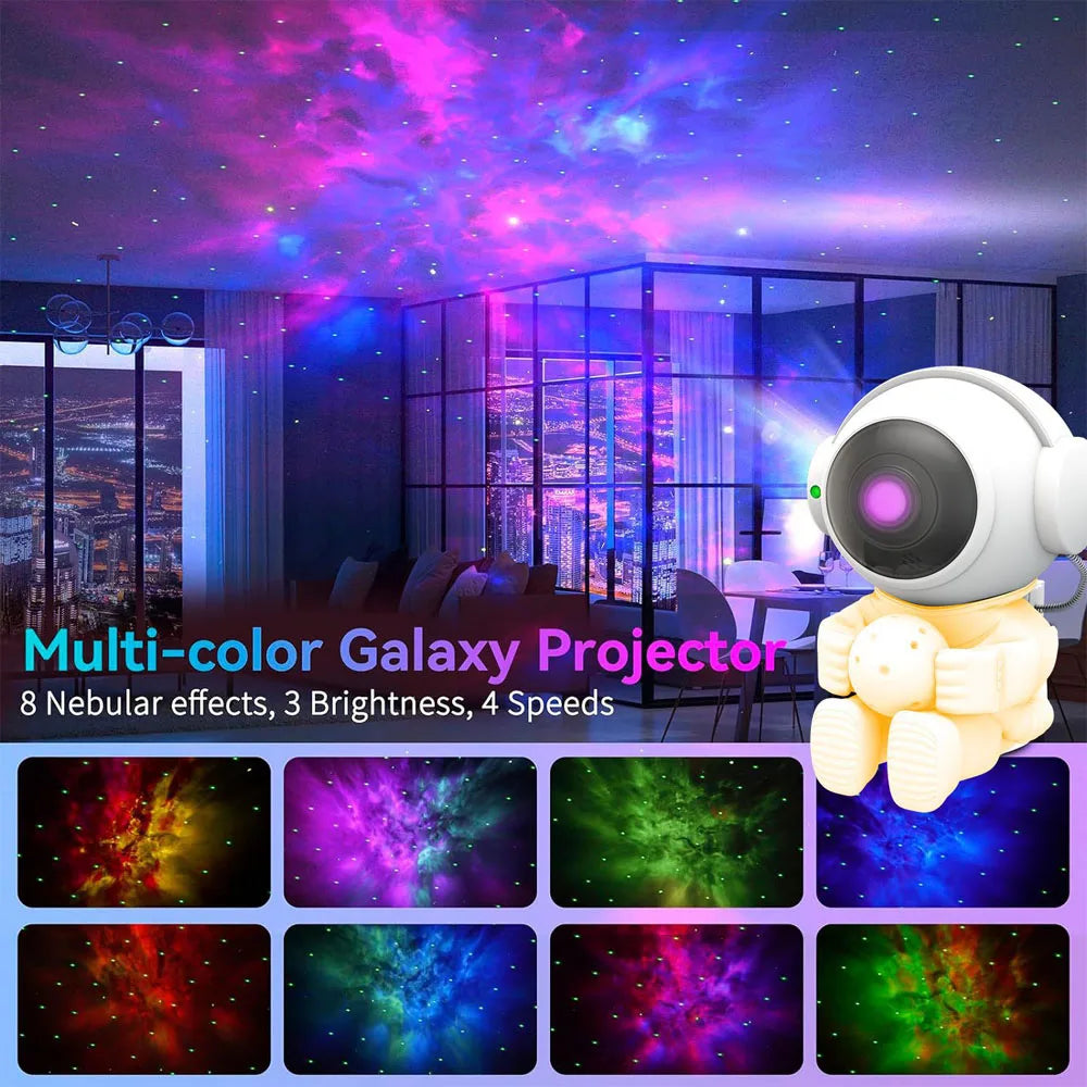 Robot Starry Sky Galaxy Projector Night Light USB LED Star Desk Lamps Romantic Projection Atmosphere Lamp For Room Decor Gifts