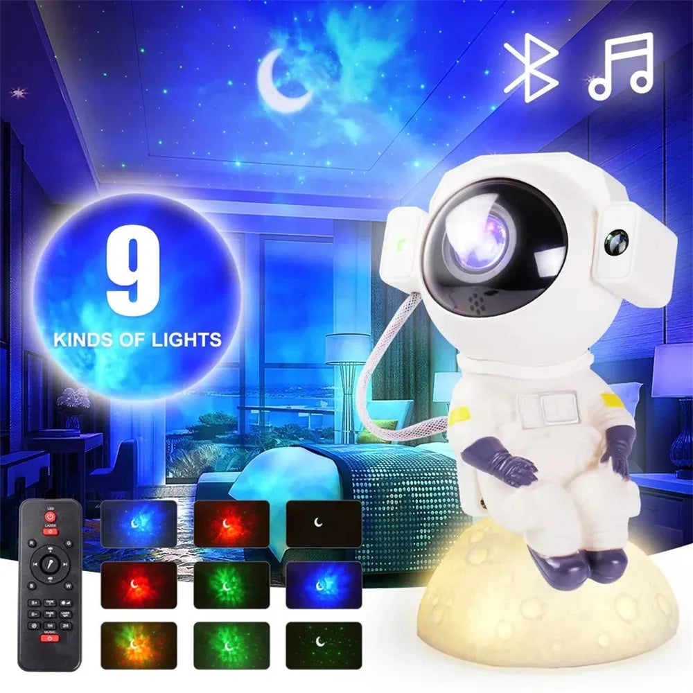 Robot Starry Sky Galaxy Projector Night Light USB LED Star Desk Lamps Romantic Projection Atmosphere Lamp For Room Decor Gifts