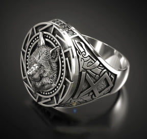 925 Sterling Silver Retro Wolf Totem Ring for Men Best Price in Men Jewerly - 2023