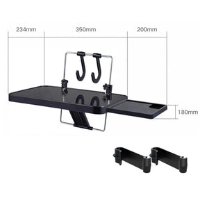 Foldable New Car Computer Rack with Drawer Shelf Car Steering Wheel Seat Back Laptop Tray Food Drink Table Holder Stand