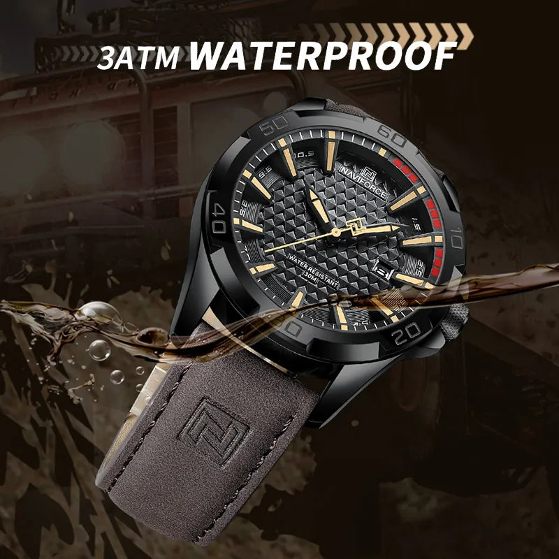 NAVIFORCE Men's Sport Military Quartz Calendar Wrist Watch Best Price in Men Jewerly - 2023