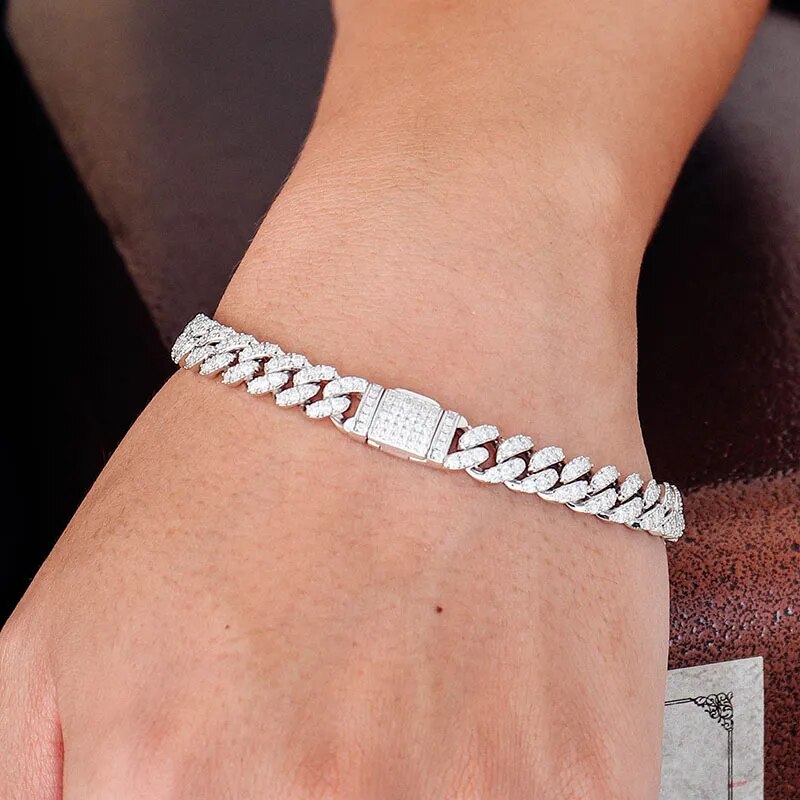 Moissanite Cuban Chain Bracelet Best Price in Men Jewerly - 2023