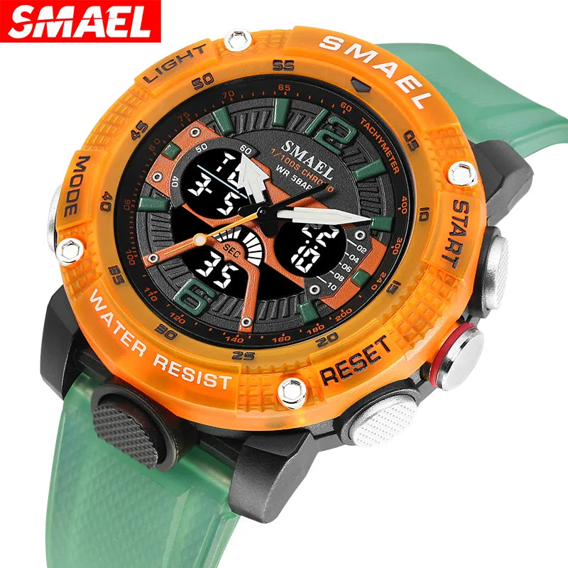 SMAEL Quartz Sport Watch with LED Display Best Price in Men Jewerly - 2023