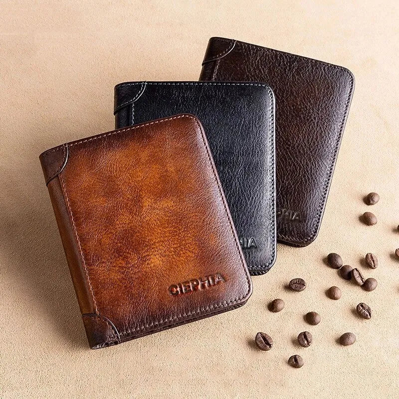 RFID Protection Leather Wallet for Men Best Price in Men Jewerly - 2023