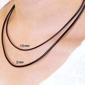 Black Leather Chain Necklace for Men Best Price in Men Jewerly - 2023