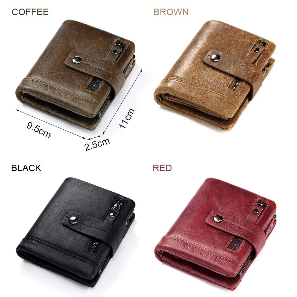 100% Genuine Leather Men's Wallet with Coin Purse Best Price in Men Jewerly - 2023