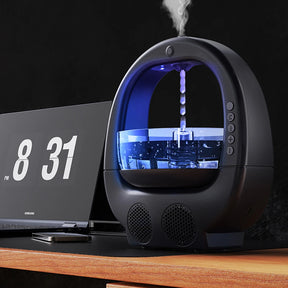 4 In 1 Anti Gravity Essential Oil Diffuser Bluetooth-compatible Air Humidifier Fish Tank for Home Office Bedroom 700ml