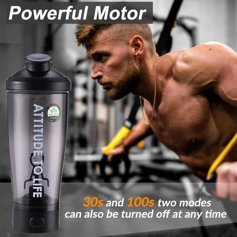 Electric Protein Shaker Bottle, USB Rechargeable Blender Bottles, BPA Free, Tritan Portable Blender Cup, 650ml