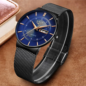 2023 Luxury Men Watches Waterproof Ultra Thin Date Clock Male Steel Strap Casual Quartz Watch Men Sports Wrist Watch Man