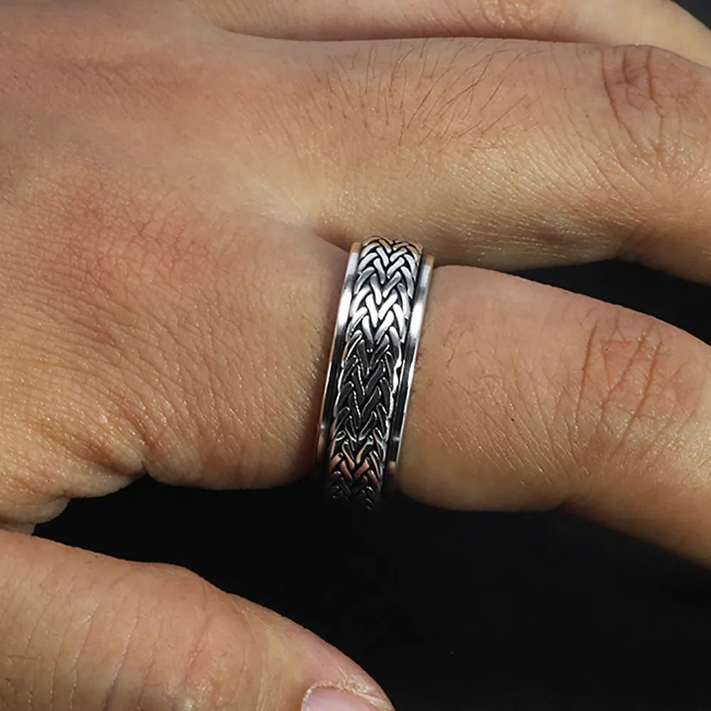 925 Sterling Silver Rotatable Rings for Men Best Price in Men Jewerly - 2023