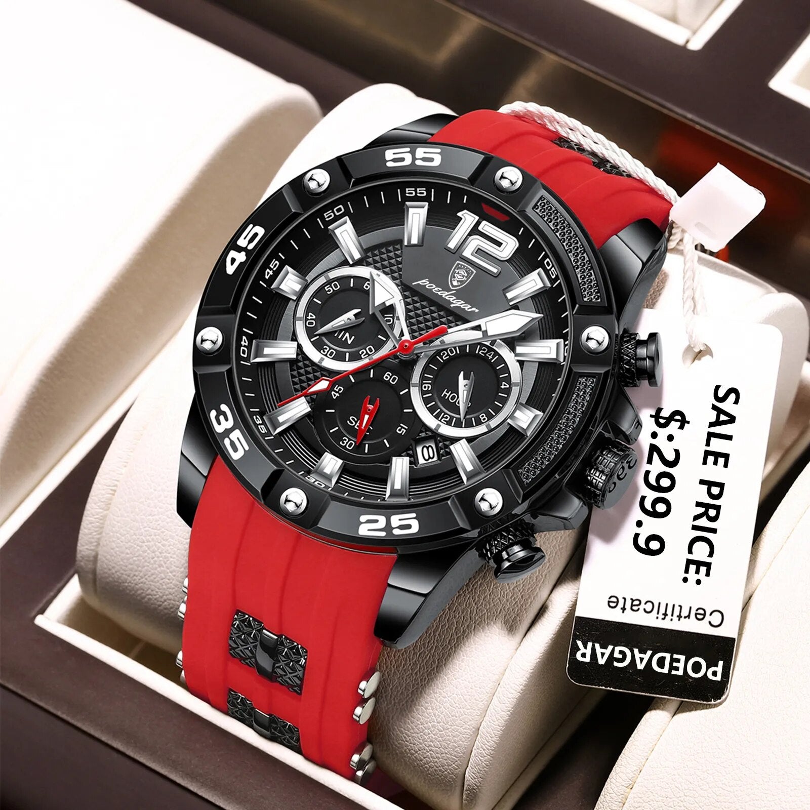 POEDAGAR Luxury Waterproof Men's Watch Best Price in Men Jewerly - 2023