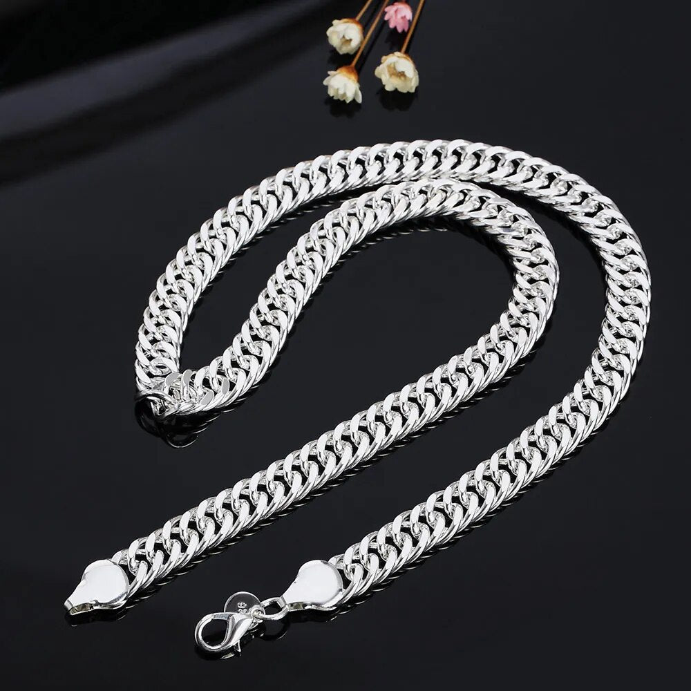 925 Sterling Silver Side Chain Necklace Best Price in Men Jewerly - 2023