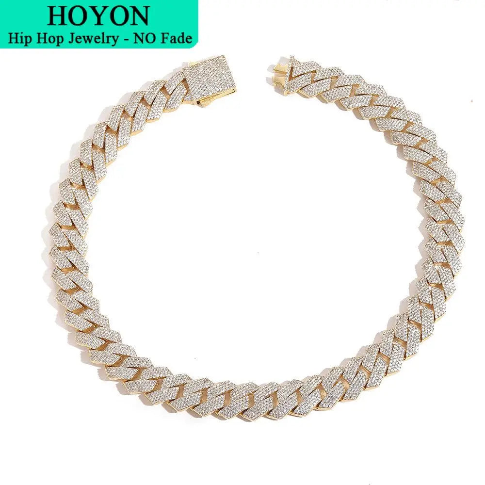 HOYON Moissanite Cuban Chain Necklace for Men Best Price in Men Jewerly - 2023