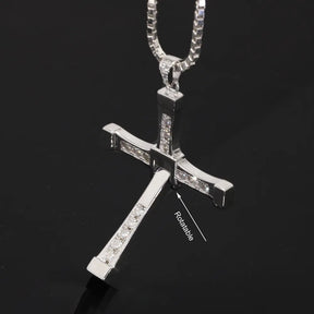 Fast & Furious Rotatable Cross Pendant Necklace for Men Best Price in Men Jewerly - 2023