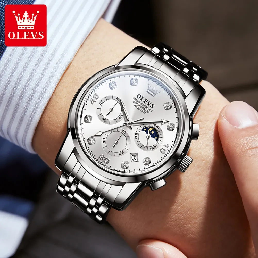 OLEVS Chronograph Business Fashion Watch Best Price in Men Jewerly - 2023