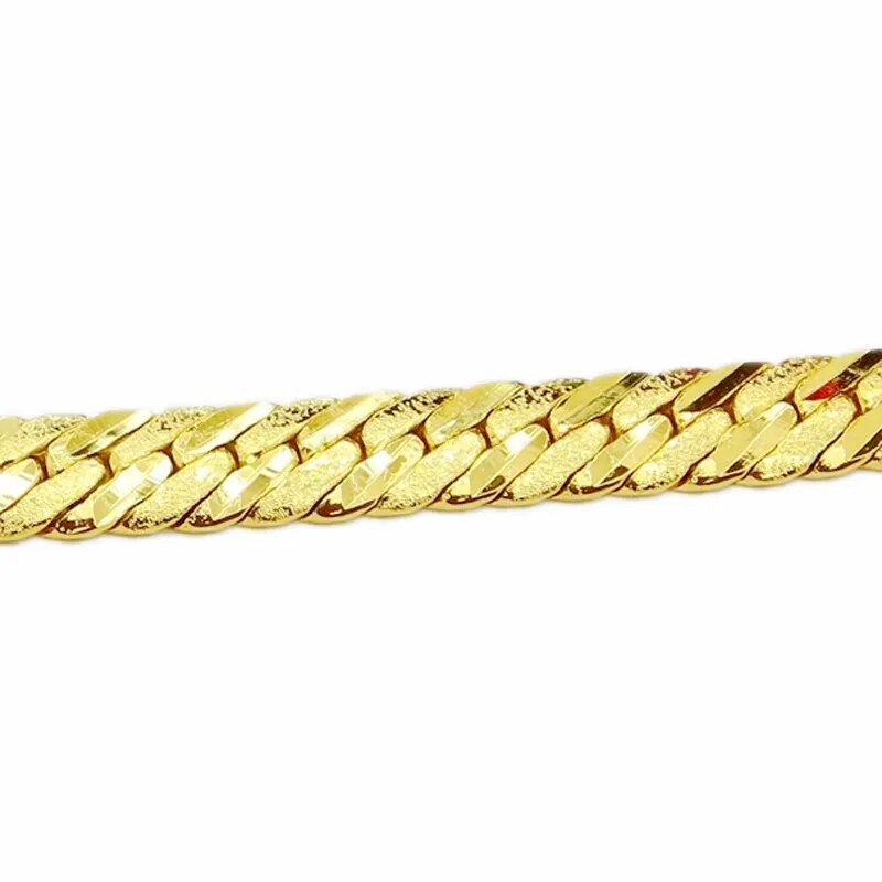 24k Gold GP 12mm Men's Bracelet/Bangle Best Price in Men Jewerly - 2023