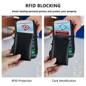 CASEKEY Smart Wallet Carbon Fiber RFID Leather Pop Up for Men Best Price in Men Jewerly - 2023