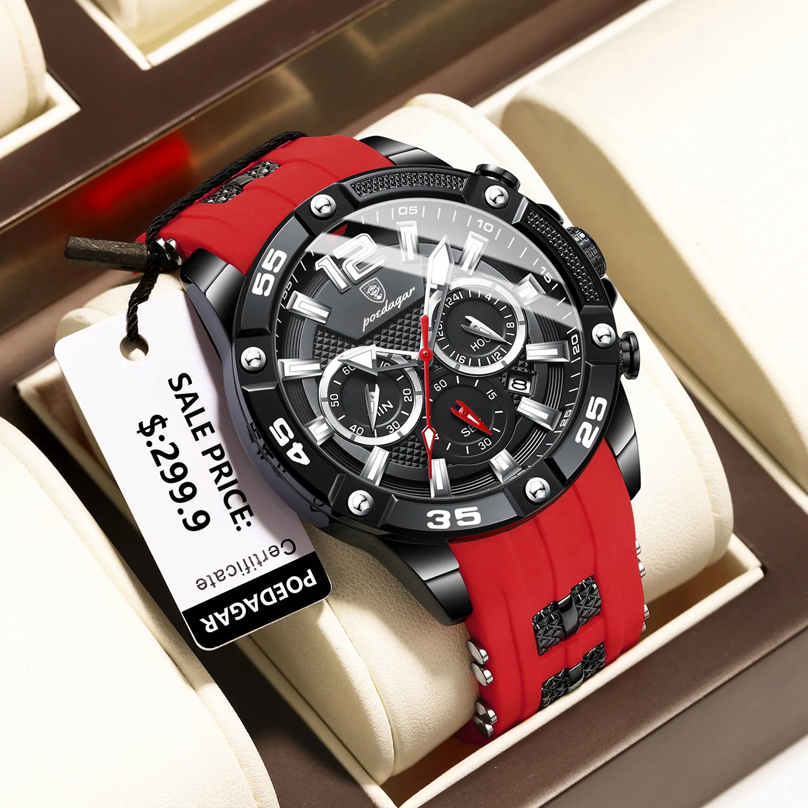 POEDAGAR Luxury Waterproof Men's Watch Best Price in Men Jewerly - 2023