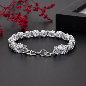 925 Sterling Silver Dragon Head Bracelet Best Price in Men Jewerly - 2023